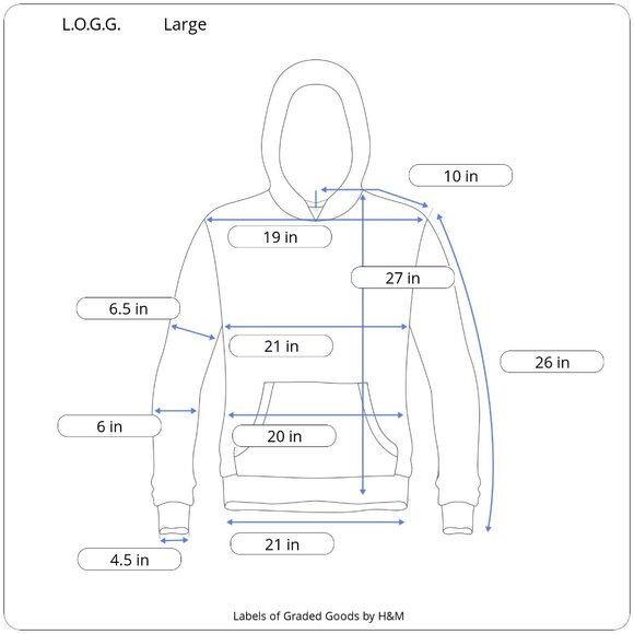 L.O.G.G. by H&M Men's V-Neck Pullover Hoodie Sweatshirt - Picture 5 of 5